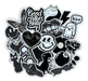 Calcos Stickers Vinilo Termo - Holografica Negra Negro 0