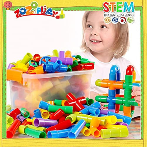 Zozoplay STEM Toys Candados Para Tubos 72 Piezas Tubulares Y 2