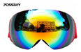 Possbay Ski/Snowboard Goggles with Case - UV Protection, Anti-Fog, Adjustable Strap 11