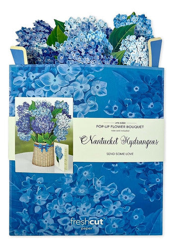 ~? Freshcut Paper Pop Up Cards, Nantucket Hydrangeas, 12 Inc 2