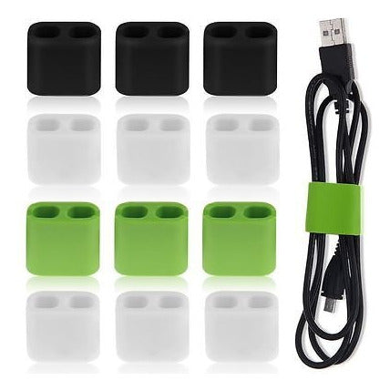 Frecuente De Silicona Atadura Cable Clips Organizar Para Usb 2