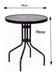 Outdoor Glass/Metal Table, Round 60 cm (Black) 1