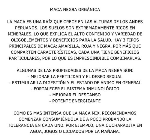 Maca Negra Orgánica 100g Prana 1