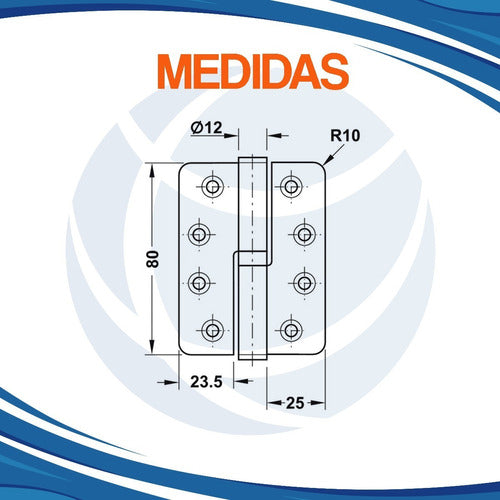 Bisagra Pomela 40 Kg 80 Mm Izquierda Hafele Cima M 1