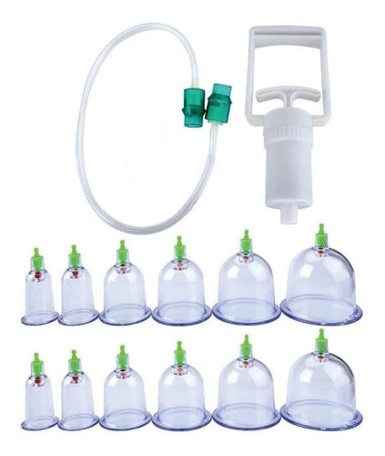 Chinese Cupping Therapy Set for Cellulite - 12 Cups Acupuncture Kit 0