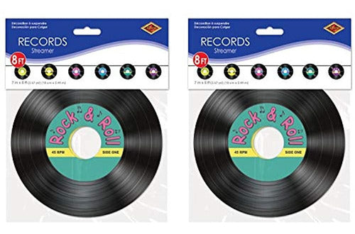 Beistle Records Streamers 2 Pieces, 7" x 8', Multicolor 1