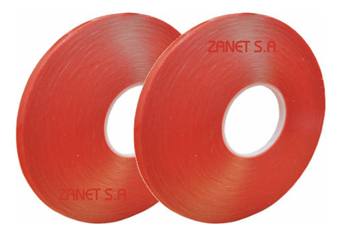 Zanet S.A. Cinta Doble Faz Acrílica Transparente Vhb 19 Mm X 66 M X 1 Mm 1