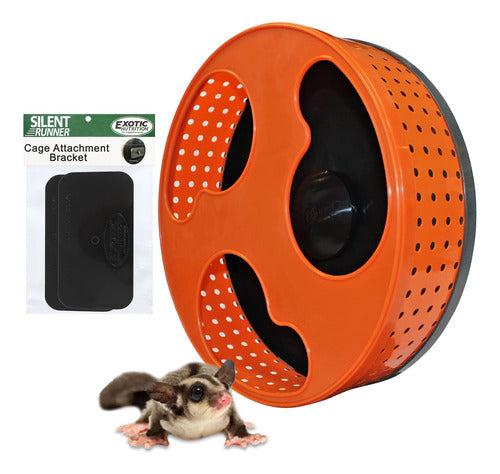 Exotic Nutrition Silent Runner 12-Inch Wheel with Self-Cleaning Feature for Sugar Gliders 0