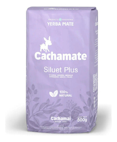 Pack X 4 Yerba Cachamate Siluet Plus Con Te Verde X 500 Gr 0