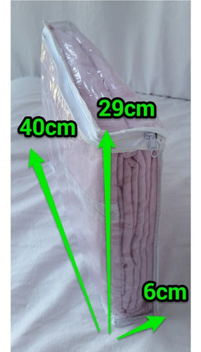 Nice Pack PVC Storage Bags with Zipper for Hotel Sheets 2 Pcs. x 30 Un. 1