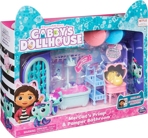 Gabby's Dollhouse Mini Set with Accessories Primp & Pamper Bathroom 36203 0