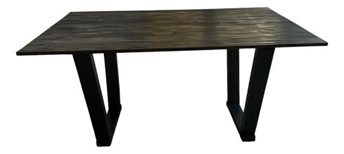 Rustico Design Black Wooden Living Room Table 4