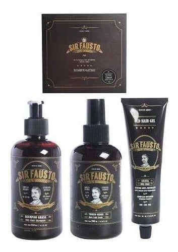 Sir Fausto Kit Magistral Cabello Graso Shampoo Tónico Gel 6c 0