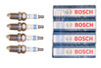 Bosch 4 Spark Plugs for Peugeot 206 1.4 1998-2003 0