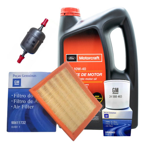 Kit Aceite 10w40  + 3 Filtros Gm Acdelco Corsa Agile 0