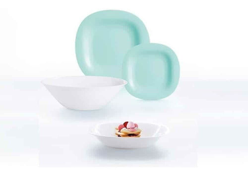 Luminarc Set 19 Pieces Carine Turquoise White Salad Bowl 0