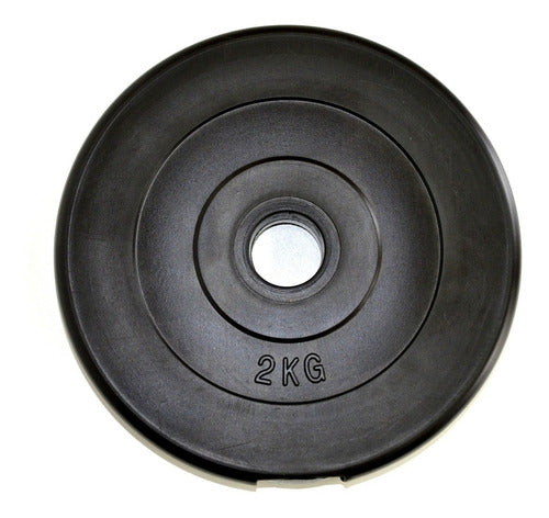 Plastic Gym Barbell Plate 2 Kg x 2 Dumbbell 30mm GMP 0