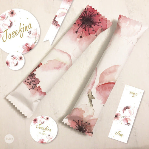 Kit Imprimible Flores Cherry Shabby Chic Tukit 7