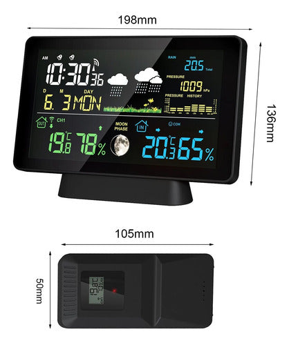 Estação Meteorológica Sem Fio Interna/externa Termômetro 4