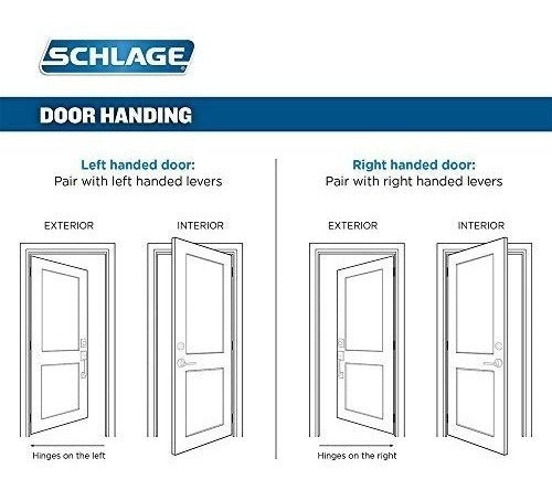 Schlage Cerradura Puerta Exterior Manijon Y Tambor Bronce Pulido 6lh 2