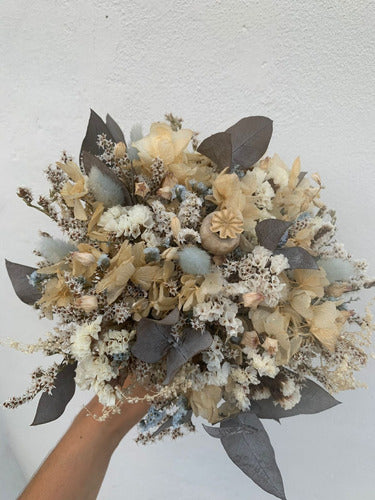 Dried and Preserved Flower Bouquet + Boutonniere 7