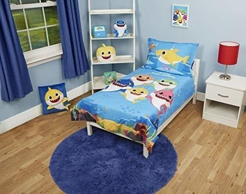 Baby Shark 4-Piece Bed Set for Toddler 0