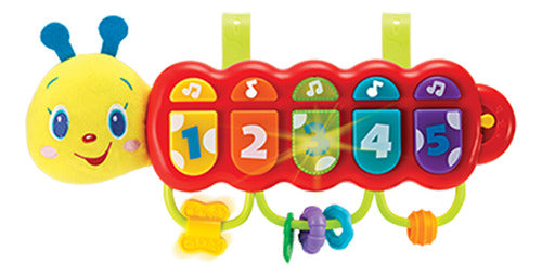 Winfun Musical Light-Up Caterpillar Piano Toy for Crib/Stroller 0