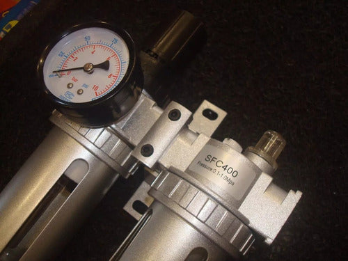 Ruhlmann Air Filter Water Trap Pressure Gauge 1/2 Lubricator 4