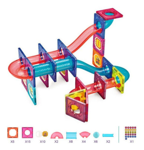 Explorer Fan Magnetic Blocks Maze Slide Set 52 Pcs MG50 1