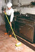 Soft Brush for Floor Cleaning, Stainless Steel Trucks 1
