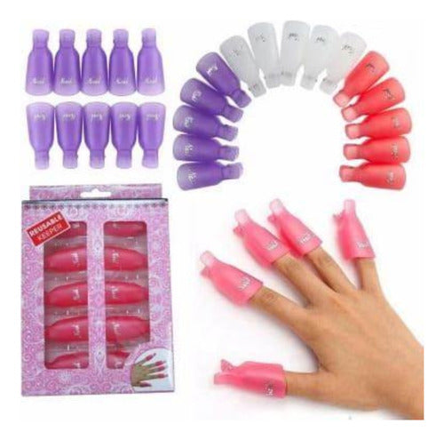 Pinzas Uñas Clip Removedor De Esmalte X 10 0