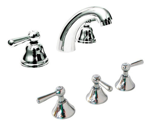 Aqualaf Itati Lever Ceramic Washbasin Bidet Faucet Set 0