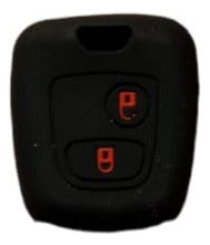 M&M Microfibras Black Silicone Key Cover for Peugeot 206 207 Partner 2