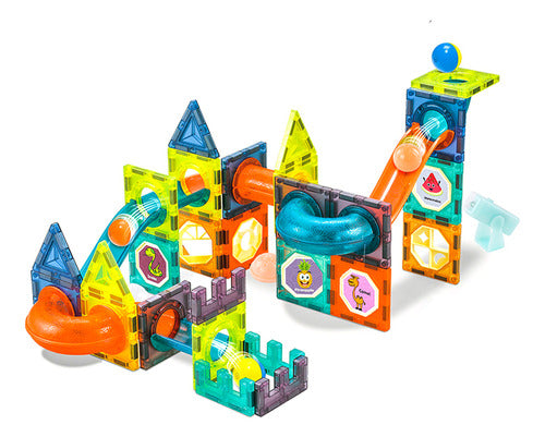 Magnéticos Magnetic Construction Blocks with Lights - Labyrinth Track 75 Pieces 1