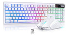 Zjfksdyx C104 Combo Inalámbrico De Teclado Y Mouse Para Juegos 0