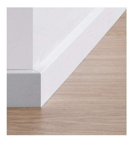 Pre-painted MDF Baseboards 7 cm Height x 12mm x Meter 0