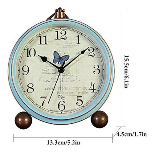 Justup Reloj De Mesa, Reloj Despertador De Mesa Vintage Sin 1