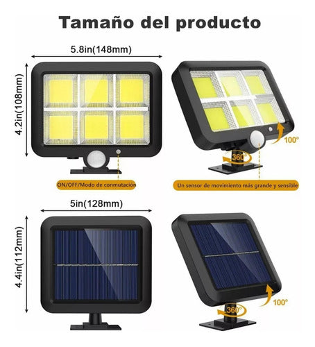 Herramientas Mayorista Solar 6 COB Reflector Rechargeable Sensor Photocell 6