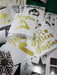 Set of 10 Gold Christmas Letter Decals for Glasses - Cut Vinyls 0