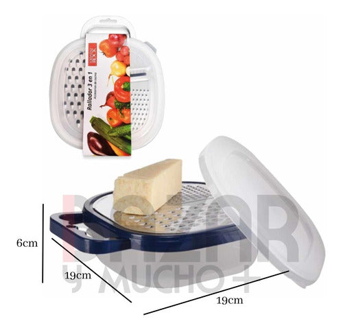 CR 3 In 1 Plastic Base Grater Slicer for Cheese and Vegetables 1