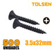 Tolsen Tornillo T2 Para Yeso 3.25x32mm Por 500 Unid. 54053 1