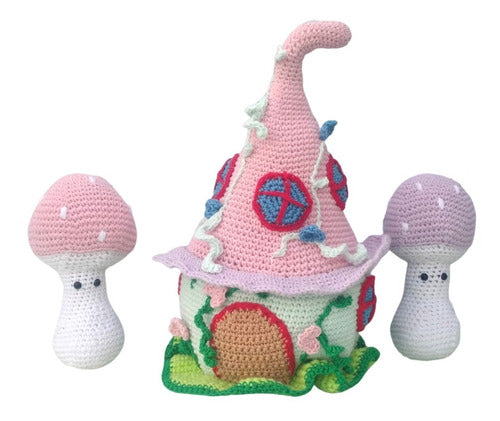 Las Petunias Crochet Set Nacimiento-Amigurumi-Casita Bosque Encantado+Sonajeros 0