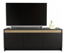 Everest 1.35m TV Stand Rack with 3 Doors in Melamine and Oak Finish 0