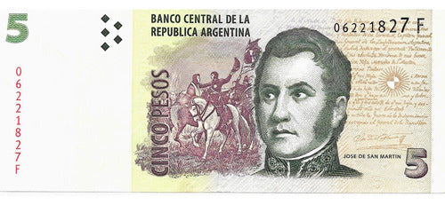 Bottero 3325 Billete De 5 Pesos Conv. 2010 2do Diseño - Mb+ 0