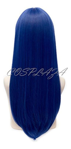 Cosplaza Deep Blue Long Straight Cosplay Anime Wig Full Hair 3