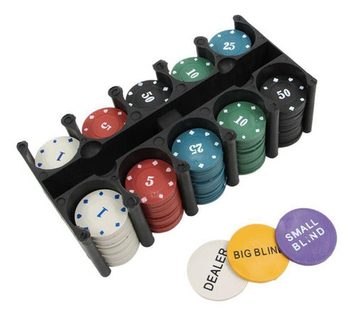 Kit Poker Profissional Em Lata 200 Fichas Texas Hold'em Set 1