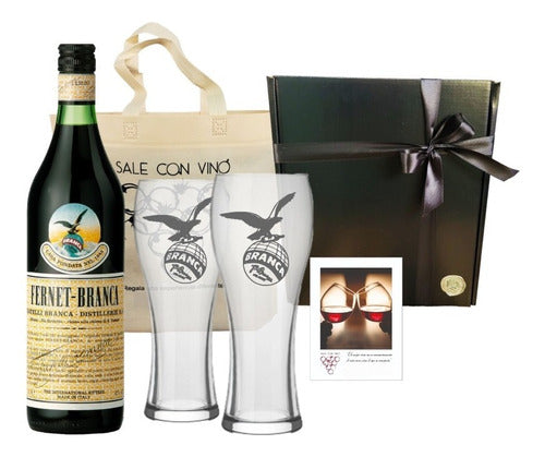 Experiencia Fernet Branca + 2 Vasos Personalizados Regalos 0