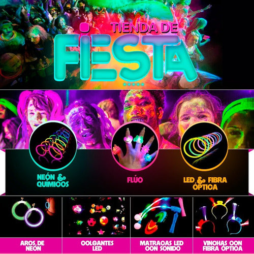 Tienda de Fiesta Pulseras Audioritmicas Con Led, Cotillon 6