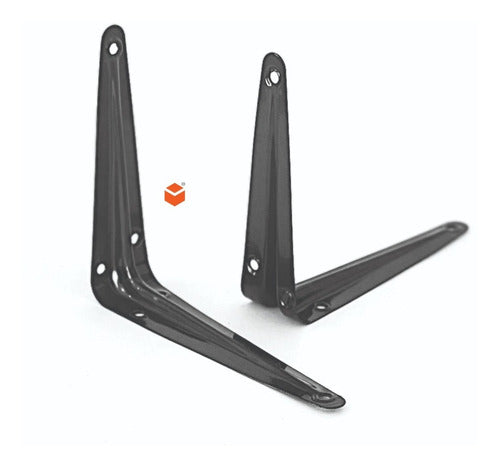 Bracket Mounting Brackets for Shelves - 125mmx150mm (Black X1) 1