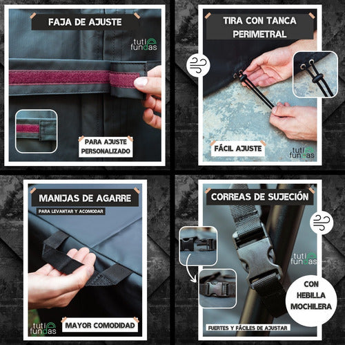 Tuti Fundas Funda Cubre Horno Tango Leña Mesada Tromen Lona Impermeable 3